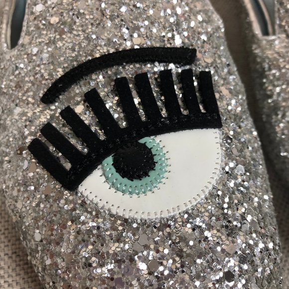 Chiara Ferragni Italy Wink Mules Silver 7 - Picture 4 of 9